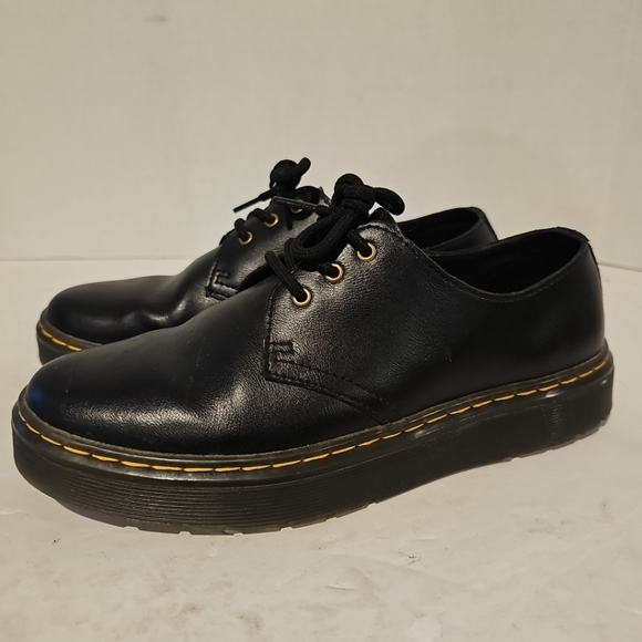 Dr Martens Zavala Lo Womens Size 8 Mens Sz 7 Black Leather Oxford Shoes - Picture 3 of 8